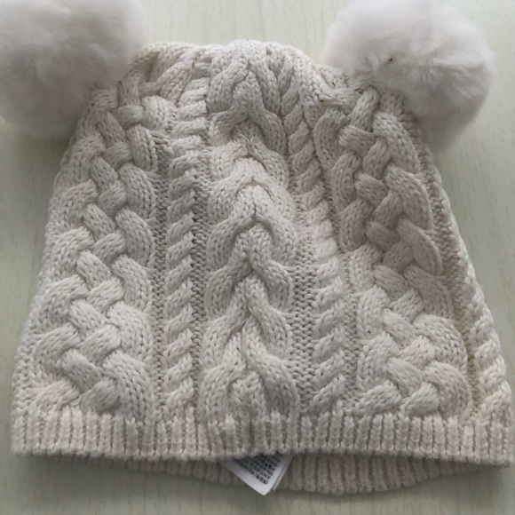 Gap 12-18 Month Cream Cable Knit Beanie - Picture 2 of 4